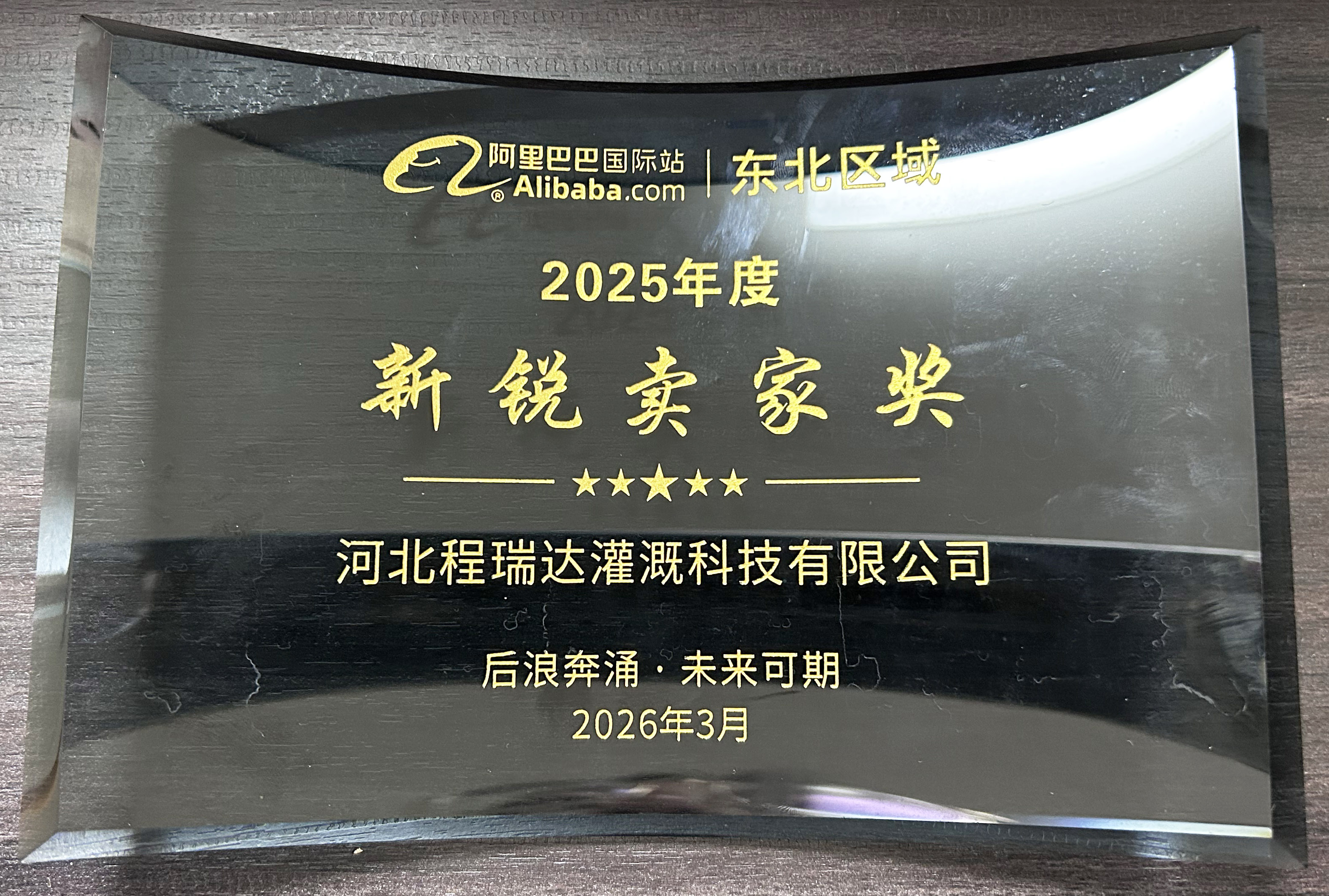 辽宁程瑞达灌溉 | 荣获阿里国际站新锐卖家奖