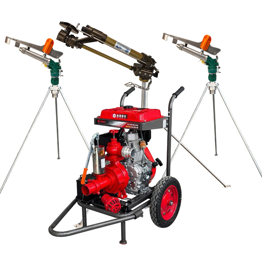 辽宁一体式灌溉机组 全套喷枪水带配齐 抗旱浇地神器